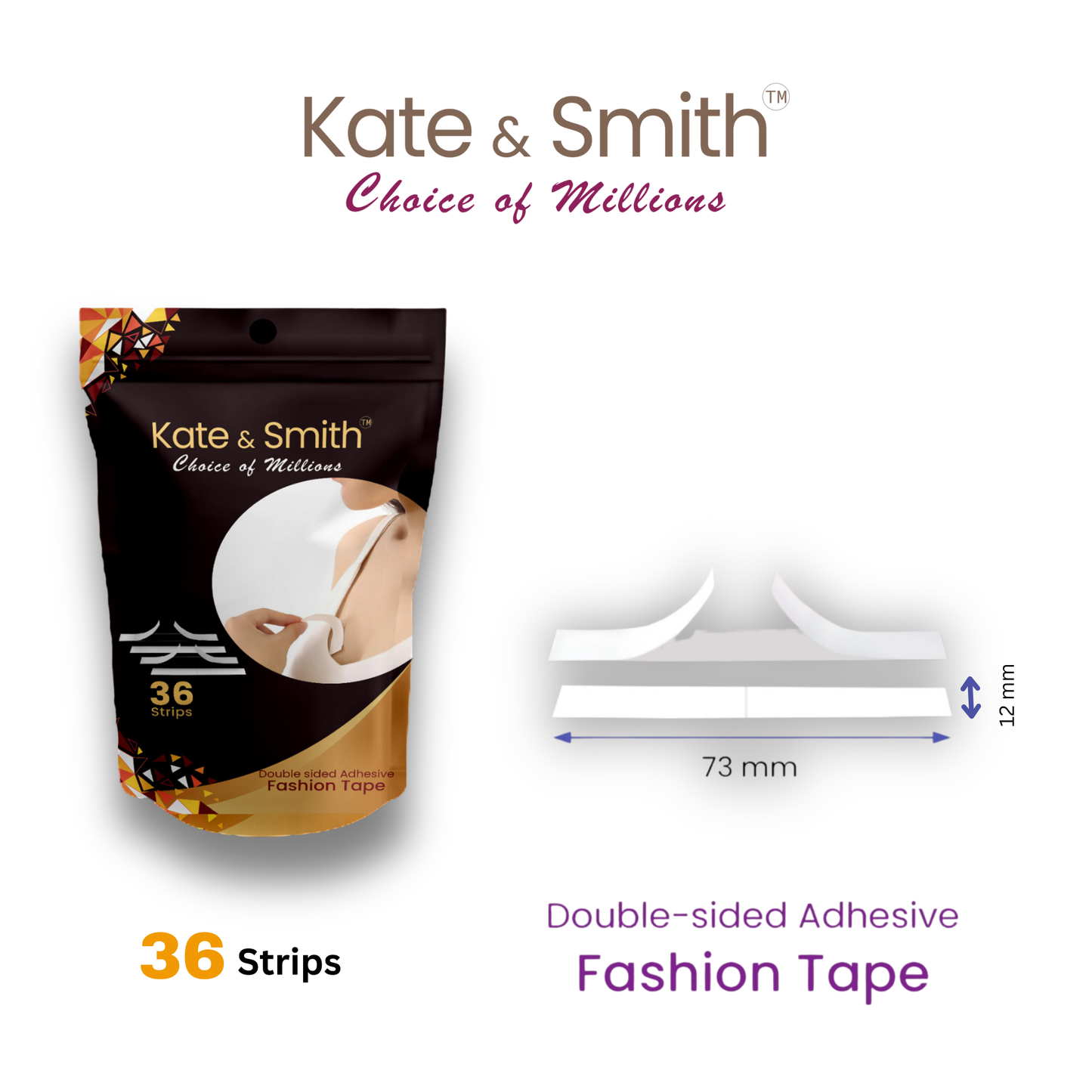 Double sided adhesive Fashion Tape - 36 Strips